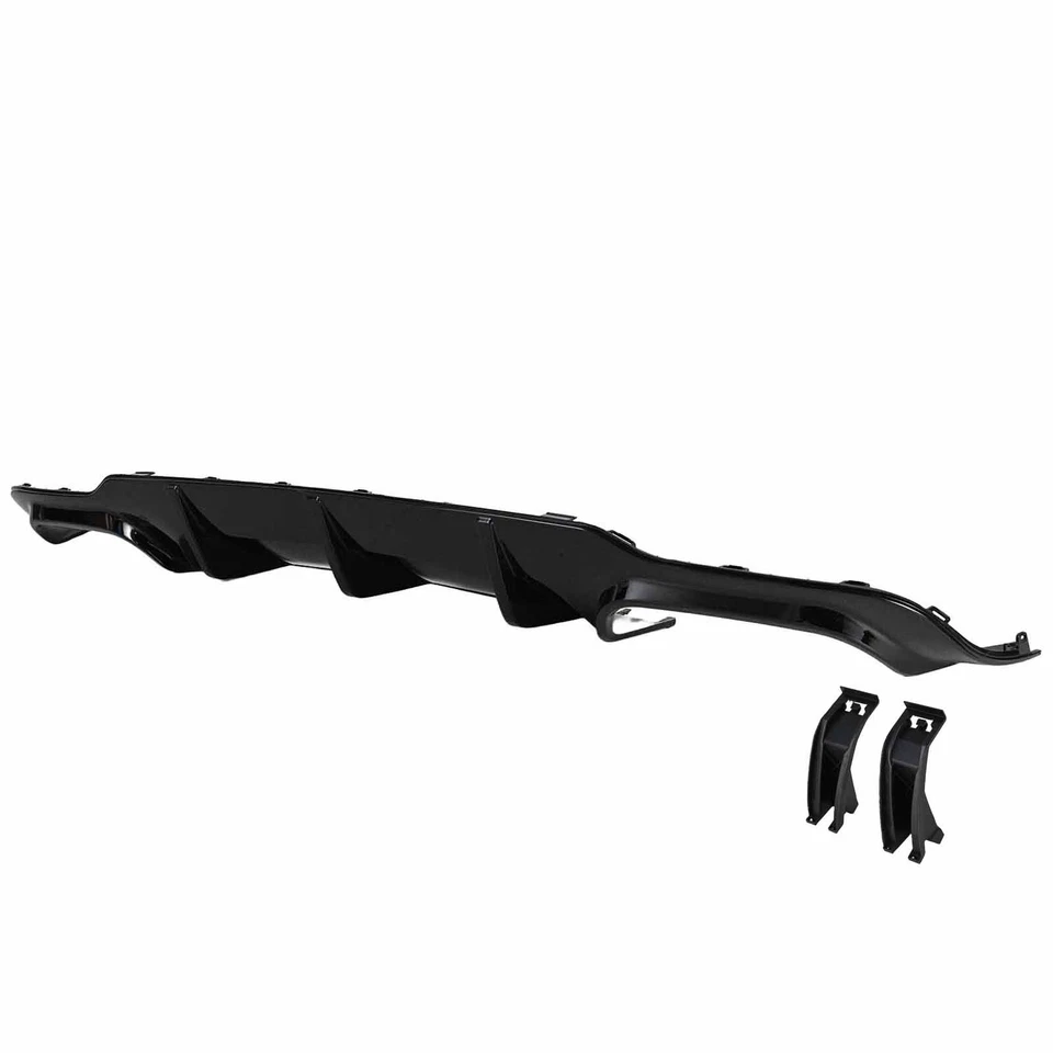 For 2012-2014 Mercedes W204 C250 C300 C350 C63 AMG Gloss Black ABS Rear Diffuser - Imagem 3 de 4