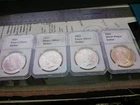 1921-P 1922-S 1923-P 1924-P$1 (4) Peace Silver Dollar Coins