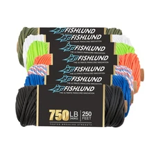 FISHLUND 750LB 11 Strands Paracord Rope 250FT 4MM Nylon Parachute Cord
