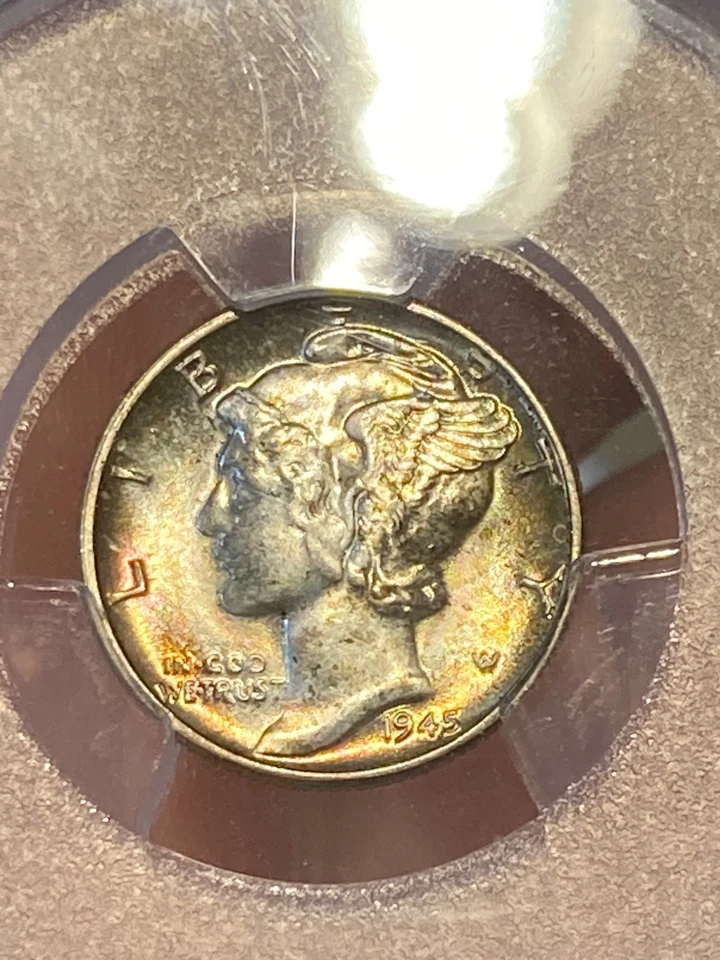 1945 10C Mercury Dime PCGS MS67+ Plus Lustrous w/ Light Original Toning - Image 2 of 4