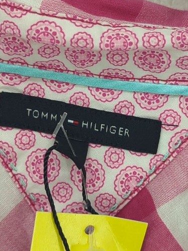 Tommy Hilfiger Women's Midi Dress UK 6 Pink 100% Cotton A-Line - Picture 5 of 5