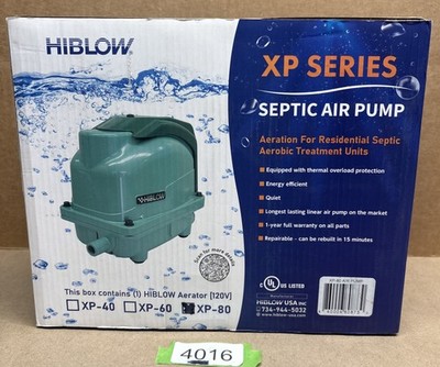 HIBLOW XP-80 Septic / Pond Air Pump for Residential Aerobic Units Pond Aeration