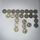 Lot of 24 Vintage US Silver Quarters 1950-1961 Washington 90% Junk Silver Coin