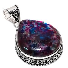 Multi Labradorite Gemstone 925 Sterling Silver Gift Jewelry Pendant 2.36" d022