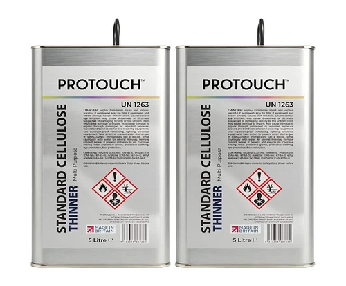 Standard Cellulose Thinner For Car Paint Lacquers Primers - 2 x 5 Litre