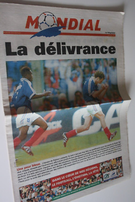 Journal L'EQUIPE 29 Juin 1998 )) LA DELIVRANCE / FRANCE V PARAGUAY WORLD CUP 98