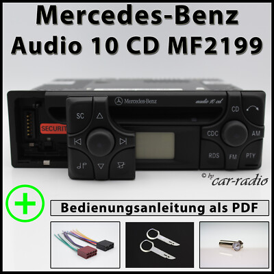 Genuine Mercedes Audio 10 CD MF2199 CD-R Alpine Becker Radio 1DIN Car Stereo Set
