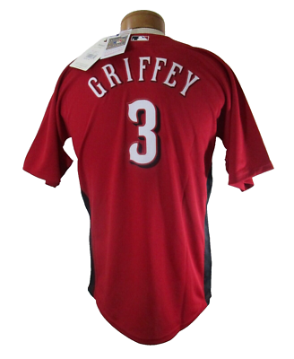 NWT Mitchell Ness Ken Griffey Jr Cincinnati Reds Youth Cooperstown Jersey  XL