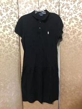 Ralph Lauren Black Polo Shirt Dress Size Large L