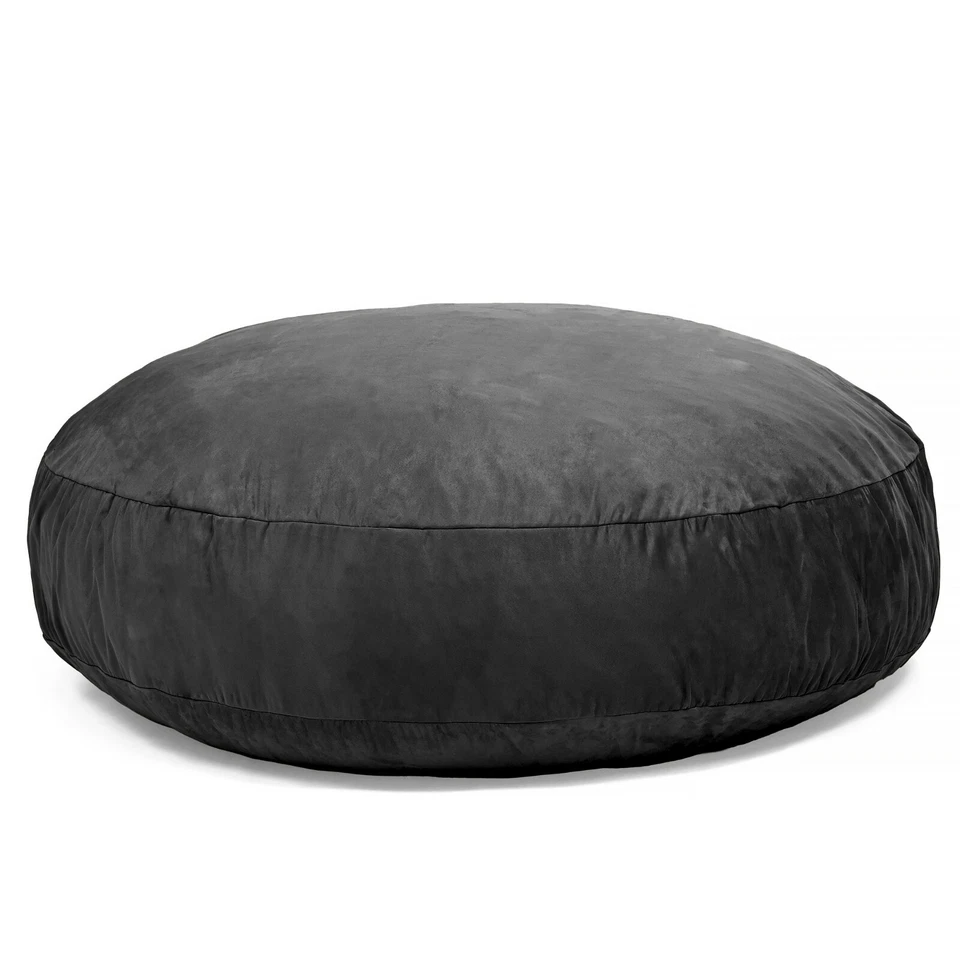 Sofá Jaxx 6' Cocoon Bean Bag con funda de microgamuza negra extraíble Foto 4 de 4