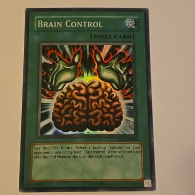 Brain Control TLM-EN038 Near Mint Played Super Holo Rare Unlimited Yugioh