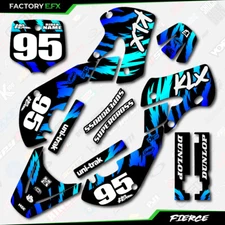 Ice Blue Fierce Graphics Kit fits Kawasaki KLX110 00-09 Decal Sticker KLX 110