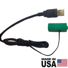CR123A Battery Eliminator, 1 Battery, 3 Volts - USB Powered