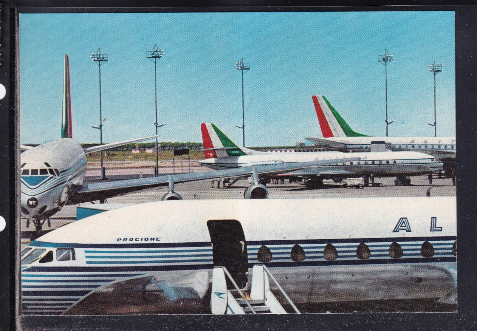 Cartolina Alitalia Airlines DC. 8 and Caravelle Jets KE222