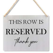 Reserved Seating Signs - This Row Is Reserved Wooden Hanging Signs for Weddin...