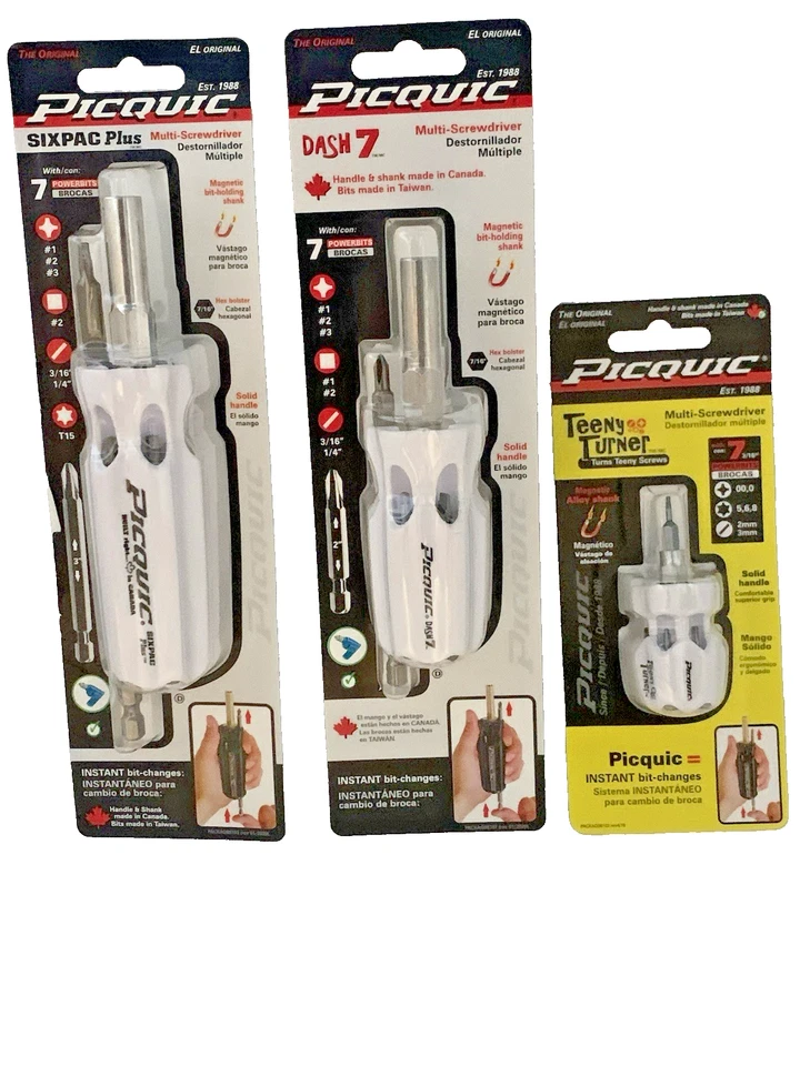 PICQUIC SIXPAC Plus/Dash 7/Teeny Turner Multi Bit Screwdrivers - White  - Image 2 of 4