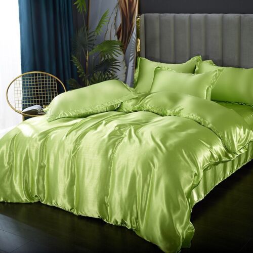 Mulberry Silk Bedding Set Duvet Cover Bed Sheet Pillowcase King Queen Full Twin - Picture 36 of 41