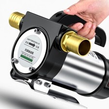 220V Electric DC 12V/24V Oil Pump Self Priming For Diesel Kerosene Transfer Fuel