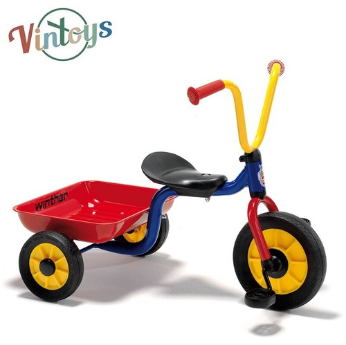 TRICICLO PICK-UP a pedali per Bambini Multicolor VINTOYS Giallo Rosso Blue  BELLO | eBay