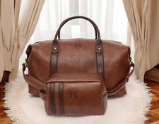 Travel and wash bag set personalised, weekend bag, toiletry bag, gym bag