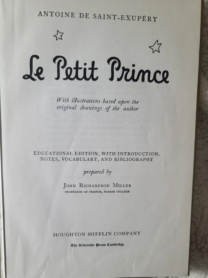 1946 LE PETIT PRINCE, ANTOINE DE SAINT-EXUPERY, EDUCATIONAL EDITION - Image 2 of 3