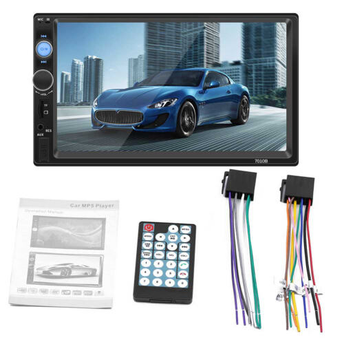 7 Inch Double DIN MP5 Player 16:9 wide LCD HD Display Digital Touch Screen - Picture 1 of 12