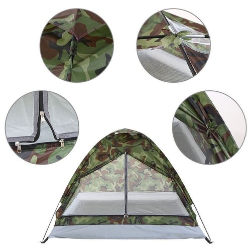 Ultralight Camouflage Tent for 2 People, Portable, Easy Setup with Carry Bag - Picture 5 of 6