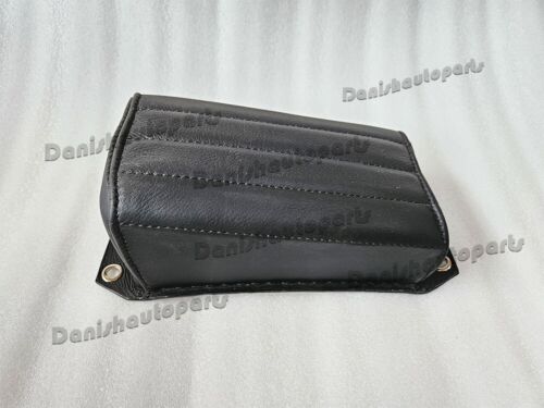 BLACK LEATHER VERT RIB CHOPPER SOLO SEAT & PILLION PAD TUCK & ROLL HARLEY BOBBER - Picture 18 of 23
