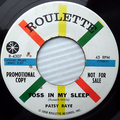 PATSY RAYE toss in my sleep IF You don't want me to 1960 POPCORN Promo 45 e4289