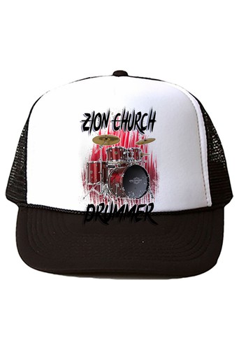 Airbrush Painted Drum Set Music Hoodie Shirt Hat Backpack Tag Mug Coaster - Picture 3 of 12