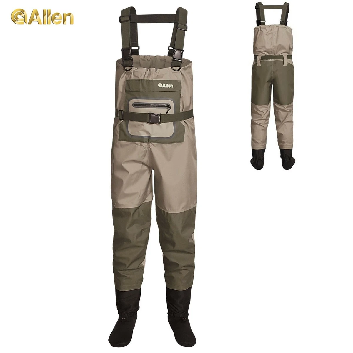 Allen Co Kenai Breathable Fly Fishing Chest w/ Belt Waders Stocking Foot -  XL