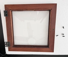 Seth Thomas Bracket Mantel Clock Legacy 1314A Front Door w/Hinges & Screws