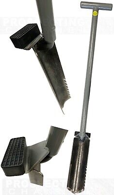 Lesche Ground Shark 36” Shovel w/ Serrated Blade for Metal Detecting Gardening