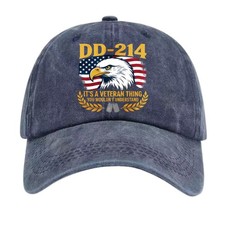DD-214 Veteran Thing Military Pride Eagle Graphic Baseball Cap Adjustable Hat