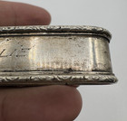 Antique Sterling Silver Napkin Ring Engraved Rosalie Floral Border 3 1/4" Inches — photo 9