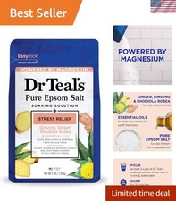 Pure Epsom Salt Soak - 48oz Stress Relief with Orange  Ginger Essential Oils