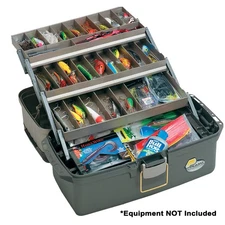 Plano 6134-03 Guide Series Three-Tray Tackle Box Graphite And Sandstone