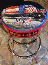 WHEELING & LK ERIE RR #1776 USA 250th Custom Crafted MADE-IN-USA Ltd-Ed barstool
