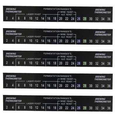 5 Stück Hausbrauen Bier Wein Digital Temperatur Aufkleber LCD 2-36C Selbstklebend