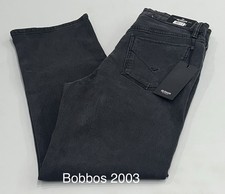 Hudson Women's Mid-Rise Signature Pockets Straight Jeans, Night Time, 6/28