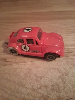 RARE TYCO Pro 2 PINK Volkswagen Drag VW Bug #4 HO Slot Car