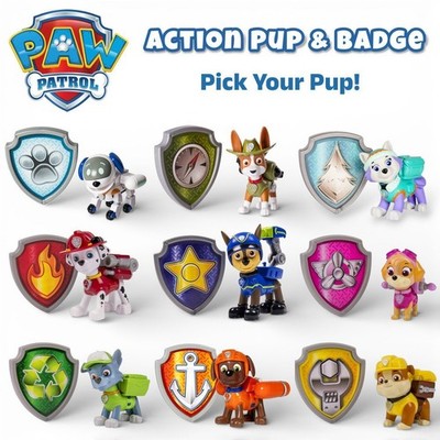 Paw Patrol Action Pack 2.5'' Pup & Badge   Choose Your Character [Bulk Packaging]