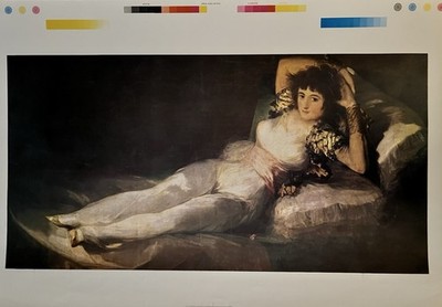 Druck Reproduktion des Ölgemäldes ''Die bekleidete Maja'' von Francisco de Goya