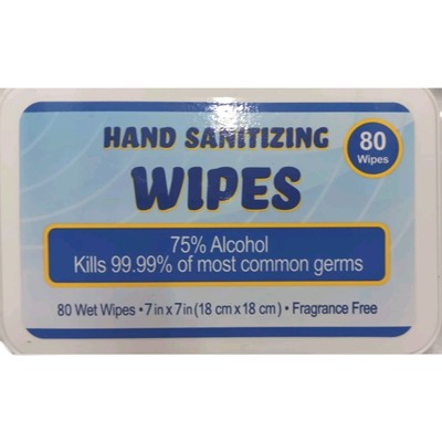 Ethyl-Alcohol Hand Sanitizing Wipes (6-24pks)80ct Unscented Large Alcohol Wipes