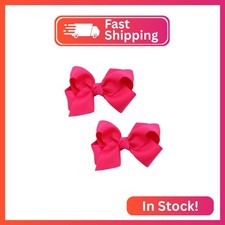 Koolgil Baby Girl's 2Pcs Cute 3 Inch Pure Color Bow-knot Hair Clip for Photograp
