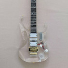 Acrylic Electric Guitar Crystal Transparent Guitar Rosewood Fretboard Blue Light — photo 2