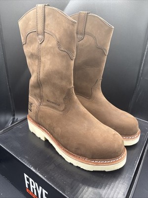 PICK SIZE - FRYE FR40303 Mens Wellington 10'' Brown Steel Toe WP Work Boots