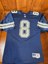 Vintage Russell Athletic Football Jersey Size 44 8 Made In USA Blue Pad Fit