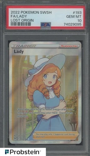2022 Pokemon SWSH Lost Origin #193 FA Lady PSA 10 GEM MINT