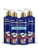 4 PACK-ALWAYS CLEANSE SENSITIVE WASH 8.4 OZ EACH NEW